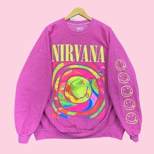 Nirvana Nevermind Oversized Grunge Crewneck Sweater L/XL NWOT
